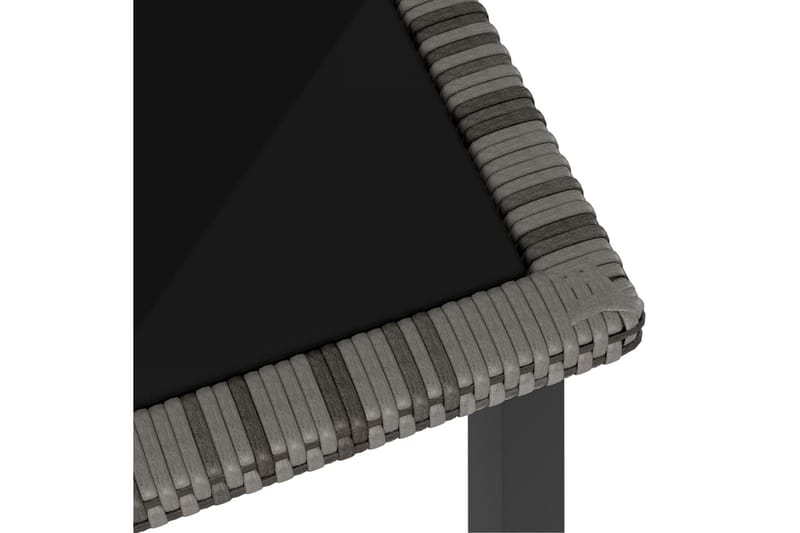 havebord 180x70x73 cm polyrattan grå - Grå - Spisebord & havebord