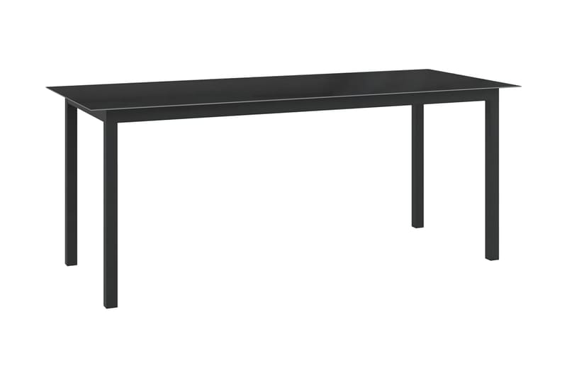 havebord 190x90x74 cm aluminium og glas antracitgrå - Antracit - Havemøbler - Havebord - Spisebord & havebord
