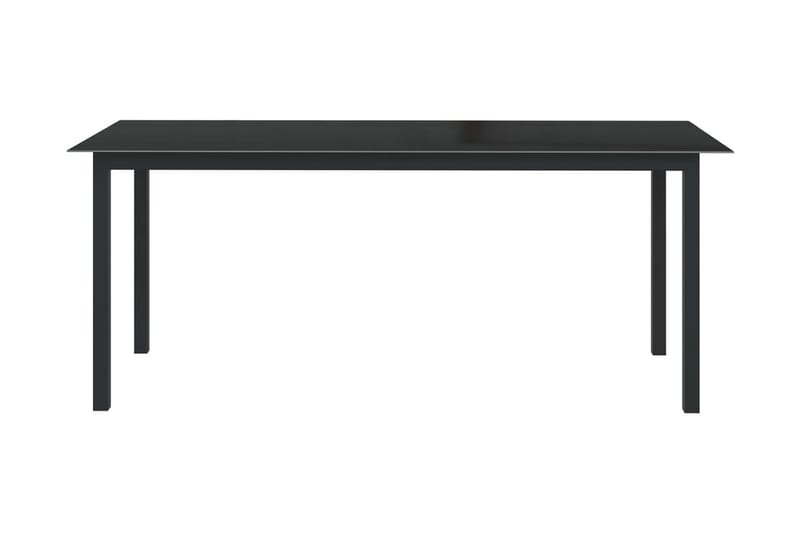 havebord 190x90x74 cm aluminium og glas antracitgrå - Antracit - Havemøbler - Havebord - Spisebord & havebord
