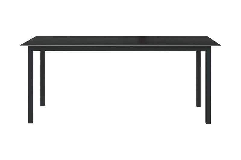 havebord 190x90x74 cm aluminium og glas antracitgrå - Antracit - Spisebord & havebord