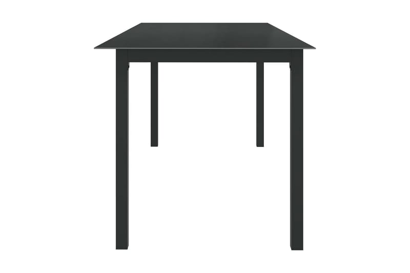 havebord 190x90x74 cm aluminium og glas antracitgrå - Antracit - Havemøbler - Havebord - Spisebord & havebord