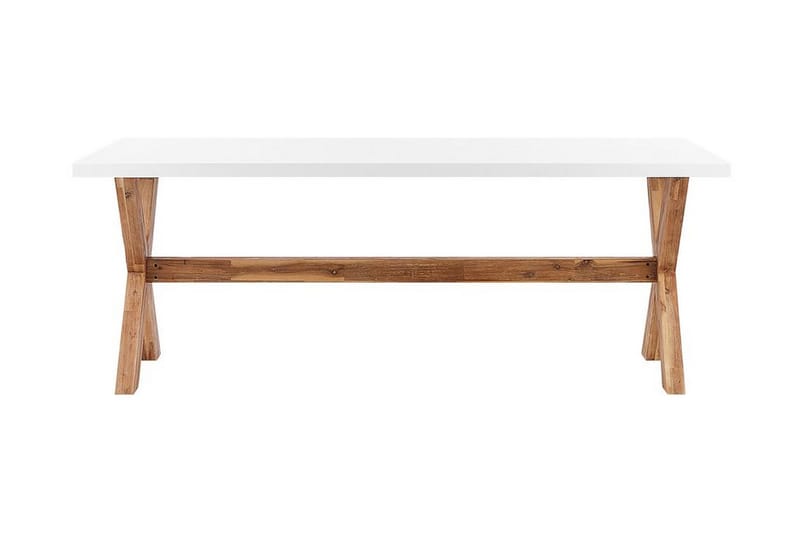 Havebord 200 x 100 cm hvid OLBIA - Hvid - Havemøbler - Havebord - Spisebord & havebord