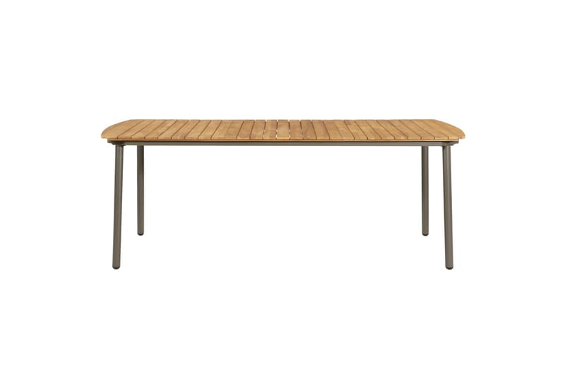 Havebord 200x100x72 cm Massivt Akacietræ Og Stål - Havemøbler - Havebord - Spisebord & havebord