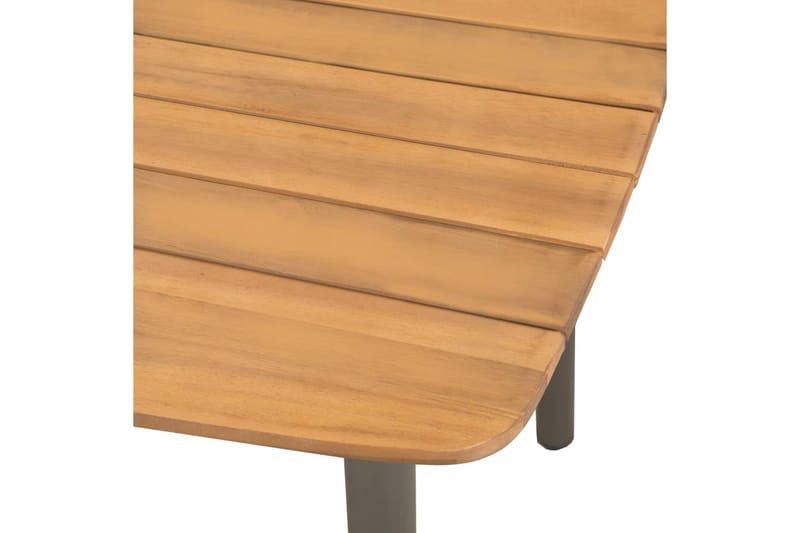 Havebord 200x100x72 cm Massivt Akacietræ Og Stål - Havemøbler - Havebord - Spisebord & havebord