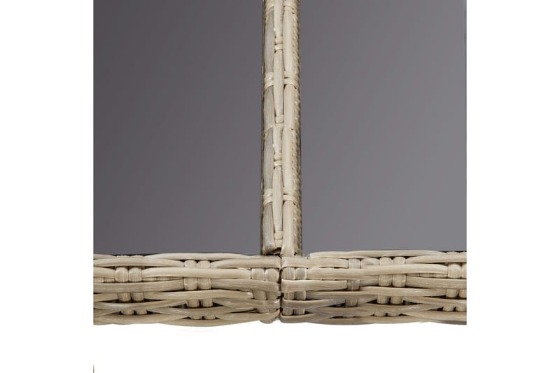 Havebord 200X100X74 cm Glas Og Polyrattan Brun - Brun - Havemøbler - Havebord - Spisebord & havebord