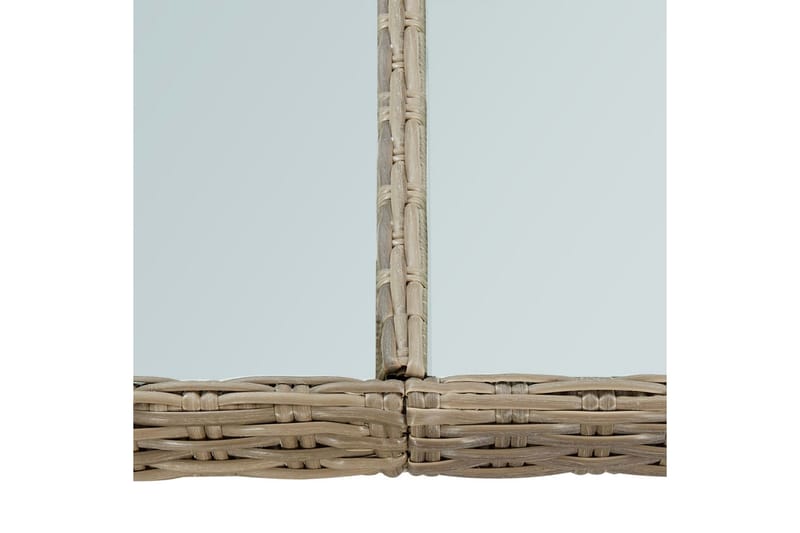 Havebord 200X100X74 cm Glas Og Polyrattan Brun - Brun - Havemøbler - Havebord - Spisebord & havebord
