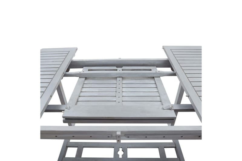 Havebord 200x100x74 cm Massivt Akacietræ Grå - Grå - Spisebord & havebord