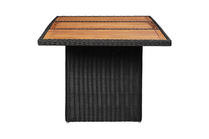 Havebord 200X100X74 cm Polyrattan Sort - Sort - Havemøbler - Havebord - Spisebord & havebord