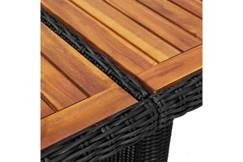 Havebord 200X100X74 cm Polyrattan Sort - Sort - Havemøbler - Havebord - Spisebord & havebord