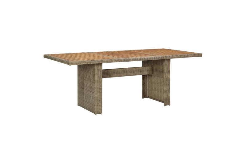 Havebord 200X100X74 cm Polyrattan Brun - Brun - Havemøbler - Havebord - Spisebord & havebord