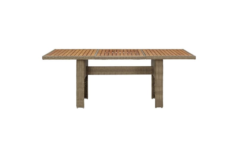 Havebord 200X100X74 cm Polyrattan Brun - Brun - Havemøbler - Havebord - Spisebord & havebord
