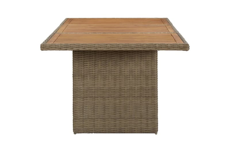 Havebord 200X100X74 cm Polyrattan Brun - Brun - Havemøbler - Havebord - Spisebord & havebord