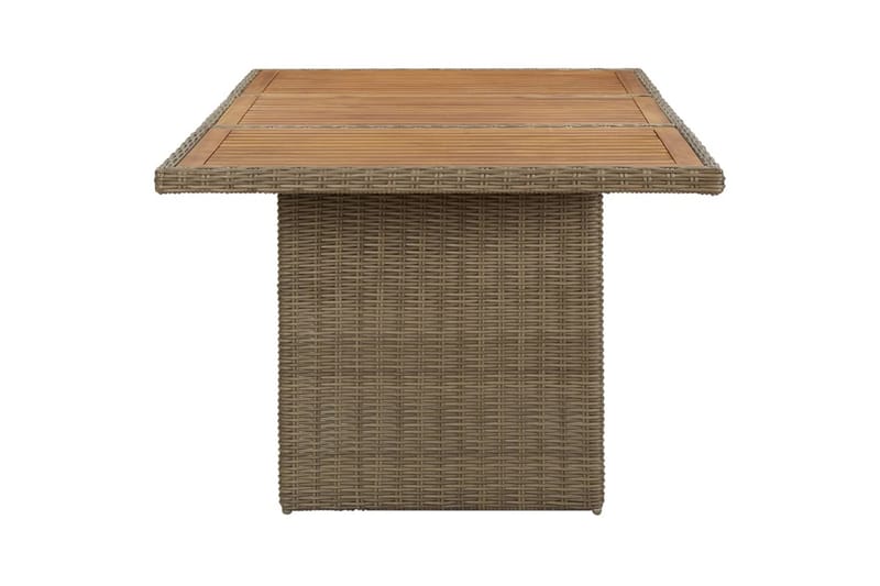 Havebord 200X100X74 cm Polyrattan Brun - Brun - Spisebord & havebord