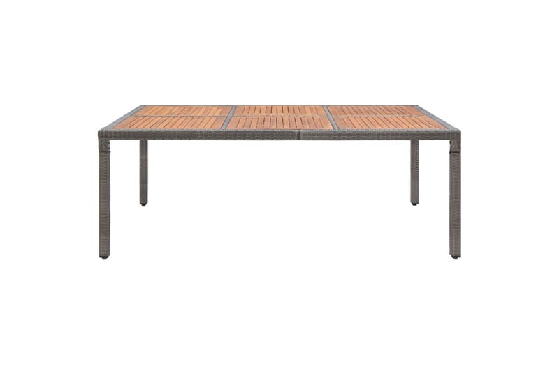 Havebord 200x150x74 cm Polyrattan Og Akacietræ Grå - Spisebord & havebord