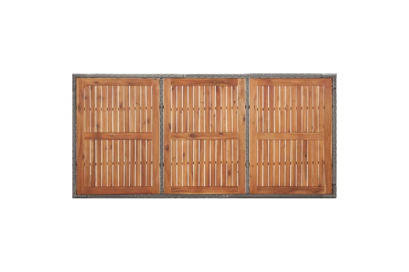 Havebord 200x150x74 cm Polyrattan Og Akacietræ Grå - Havemøbler - Havebord - Spisebord & havebord