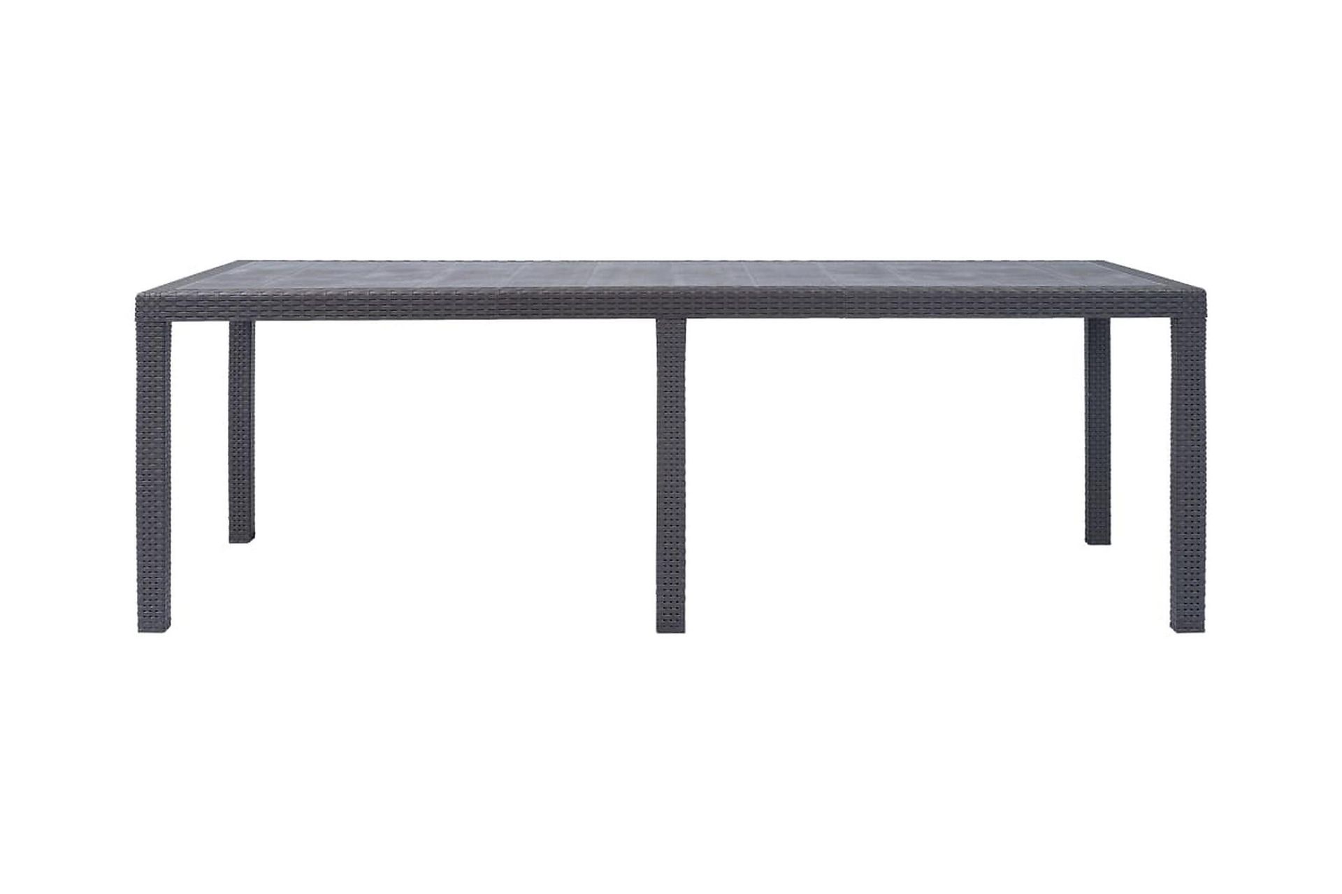 Havebord 220 X 90 X 72 Cm Plastik Rattanlook Brun - Brun - Havemøbler - Havebord - Spisebord & havebord