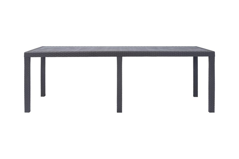 Havebord 220 X 90 X 72 Cm Plastik Rattanlook Brun - Brun - Havemøbler - Havebord - Spisebord & havebord