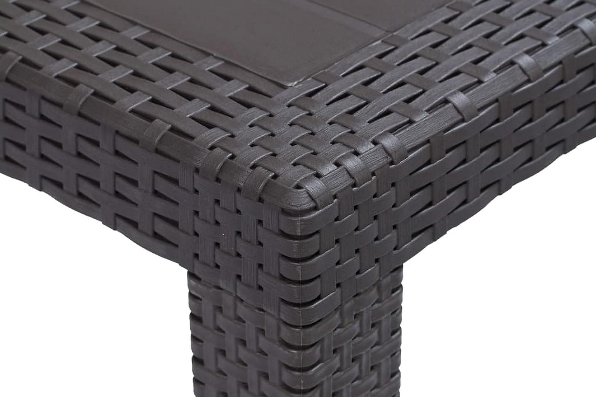 Havebord 220 X 90 X 72 Cm Plastik Rattanlook Brun - Brun - Havemøbler - Havebord - Spisebord & havebord