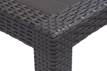 Havebord 220 X 90 X 72 Cm Plastik Rattanlook Brun - Brun - Havemøbler - Havebord - Spisebord & havebord