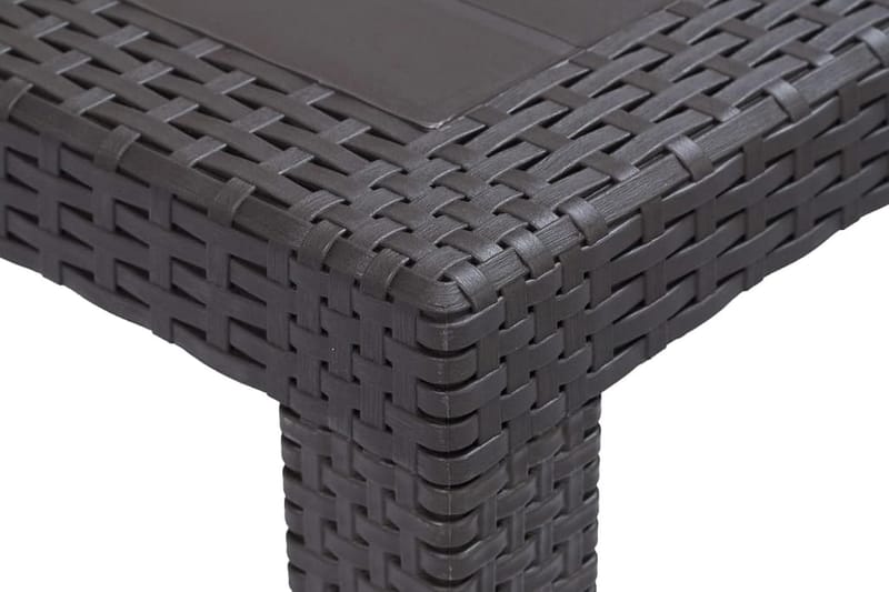 Havebord 220 X 90 X 72 Cm Plastik Rattanlook Brun - Brun - Havemøbler - Havebord - Spisebord & havebord