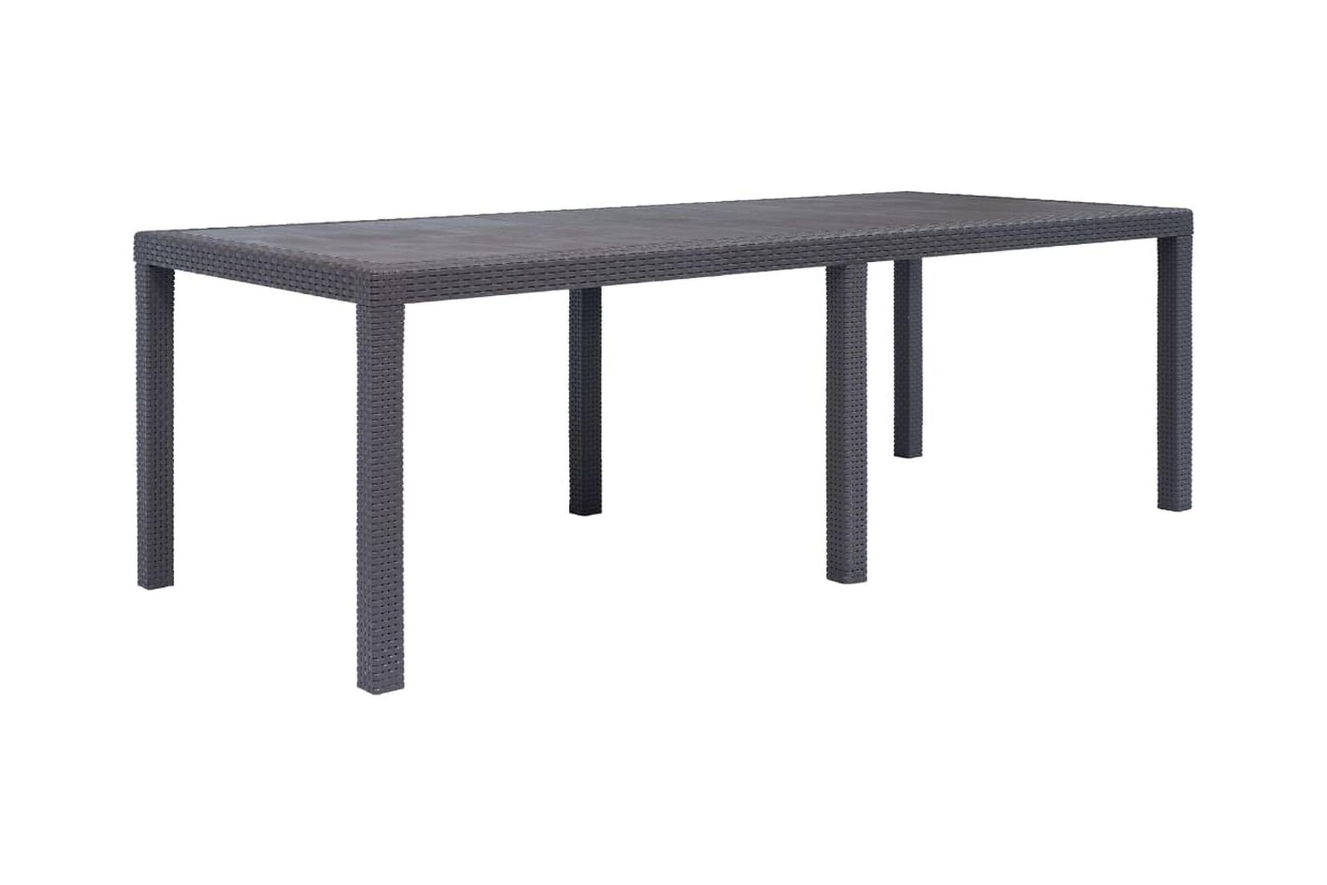 Havebord 220 X 90 X 72 Cm Plastik Rattanlook Brun - Brun - Havemøbler - Havebord - Spisebord & havebord