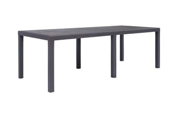 Havebord 220 X 90 X 72 Cm Plastik Rattanlook Brun - Brun - Havemøbler - Havebord - Spisebord & havebord