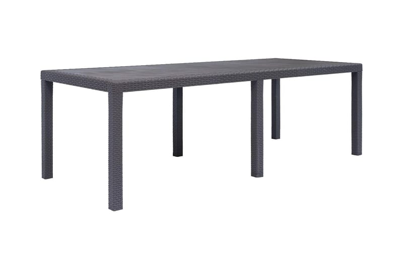 Havebord 220 X 90 X 72 Cm Plastik Rattanlook Brun - Brun - Havemøbler - Havebord - Spisebord & havebord