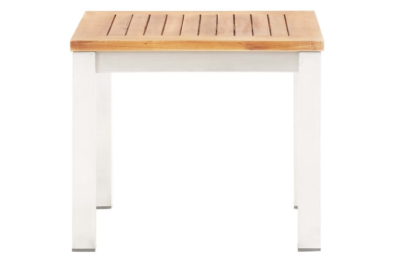 Havebord 45x45x38 cm Massivt Akacietræ Og Rustfrit Stål - Brun - Havemøbler - Havebord - Spisebord & havebord