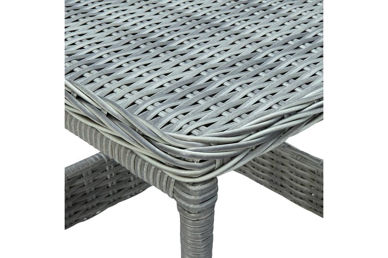 Havebord 45x45x46,5 cm polyrattan lysegrå - Grå - Spisebord & havebord