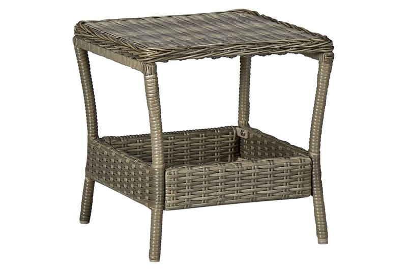 Havebord 45x45x46,5 cm polyrattan brun - Brun - Spisebord & havebord