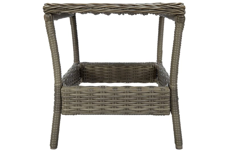 Havebord 45x45x46,5 cm polyrattan brun - Brun - Spisebord & havebord