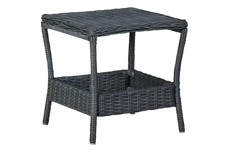 Havebord 45x45x46,5 cm polyrattan mørkegrå - Grå - Havemøbler - Havebord - Spisebord & havebord