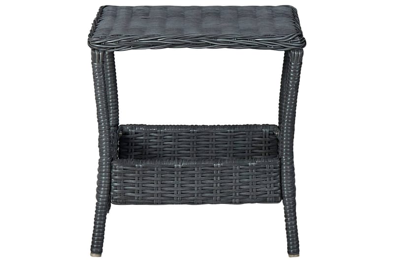 Havebord 45x45x46,5 cm polyrattan mørkegrå - Grå - Havemøbler - Havebord - Spisebord & havebord