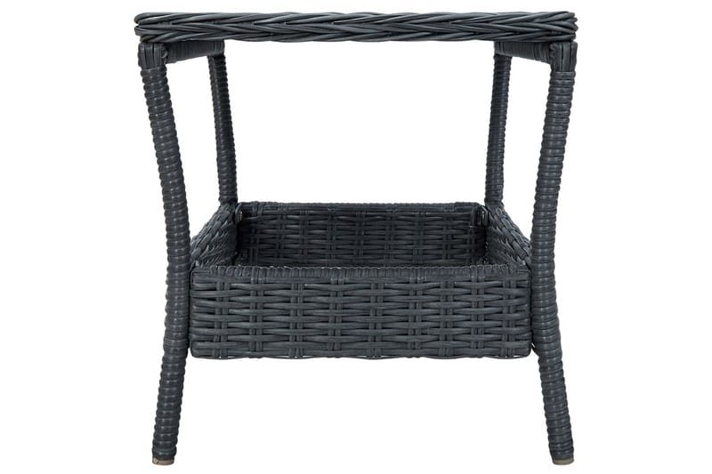 Havebord 45x45x46,5 cm polyrattan mørkegrå - Grå - Havemøbler - Havebord - Spisebord & havebord