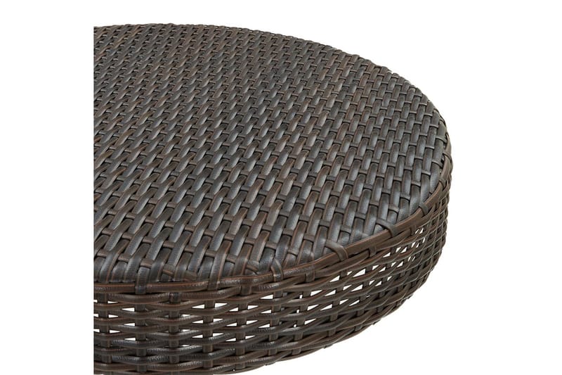 Havebord 60,5x106 cm polyrattan brun - Brun - Spisebord & havebord