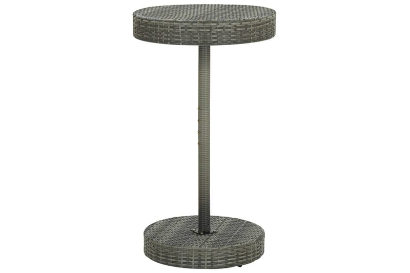 Havebord 60,5x106 cm polyrattan grå - Grå - Spisebord & havebord
