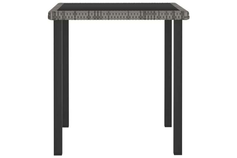 havebord 70x70x73 cm polyrattan grå - Grå - Havemøbler - Havebord - Spisebord & havebord