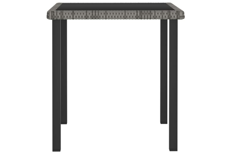 havebord 70x70x73 cm polyrattan grå - Grå - Spisebord & havebord