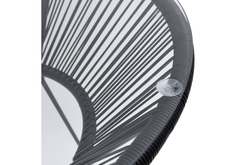 havebord 70x74 cm rattan og glas sort - Sort - Havemøbler - Havebord - Spisebord & havebord