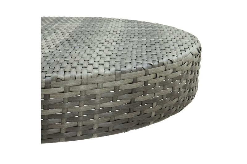 Havebord 75,5x106 cm polyrattan grå - Grå - Spisebord & havebord