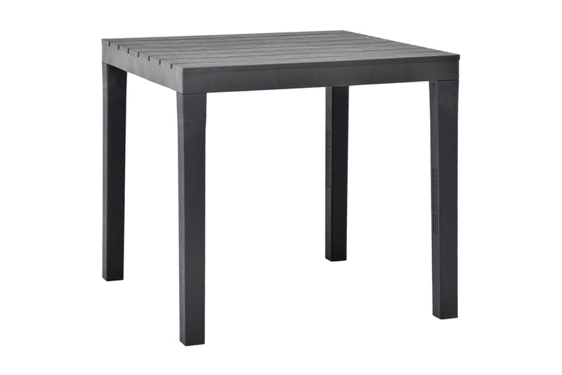 Havebord 78x78x72 cm Plastik Antracitgrå - Grå - Spisebord & havebord