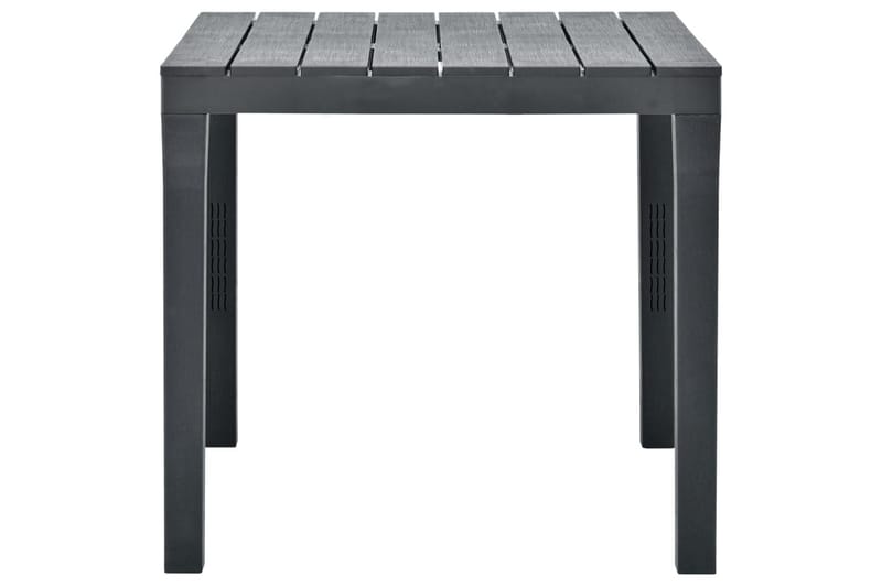 Havebord 78x78x72 cm Plastik Antracitgrå - Grå - Havemøbler - Havebord - Spisebord & havebord