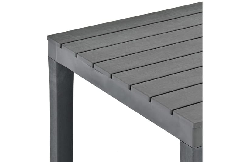 Havebord 78x78x72 cm Plastik Antracitgrå - Grå - Spisebord & havebord