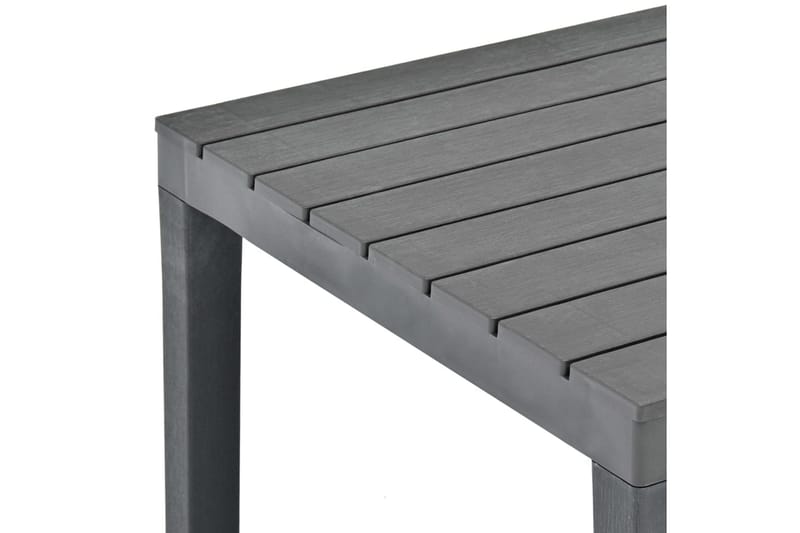 Havebord 78x78x72 cm Plastik Antracitgrå - Grå - Havemøbler - Havebord - Spisebord & havebord