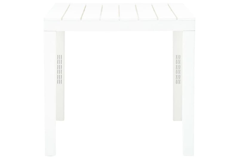 Havebord 78x78x72 cm Plastik Hvid - Hvid - Havemøbler - Havebord - Spisebord & havebord