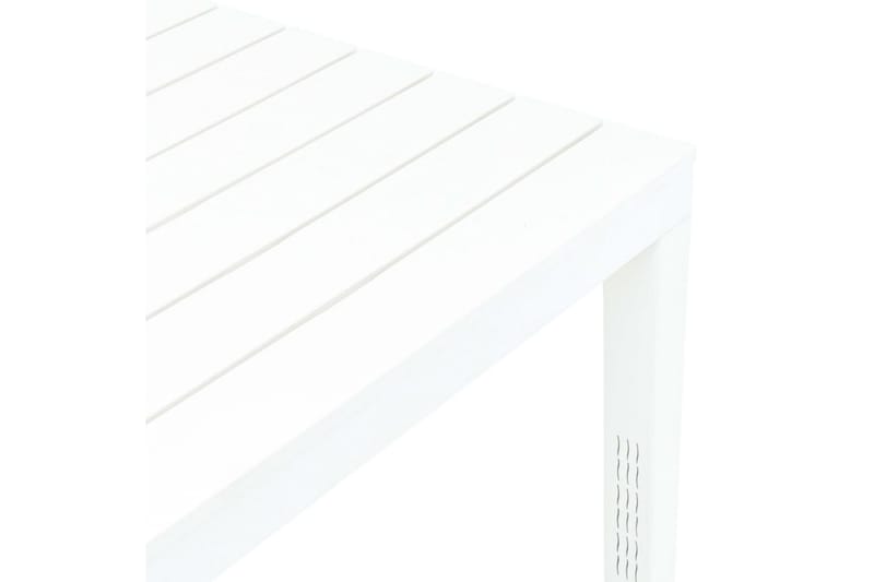 Havebord 78x78x72 cm Plastik Hvid - Hvid - Spisebord & havebord