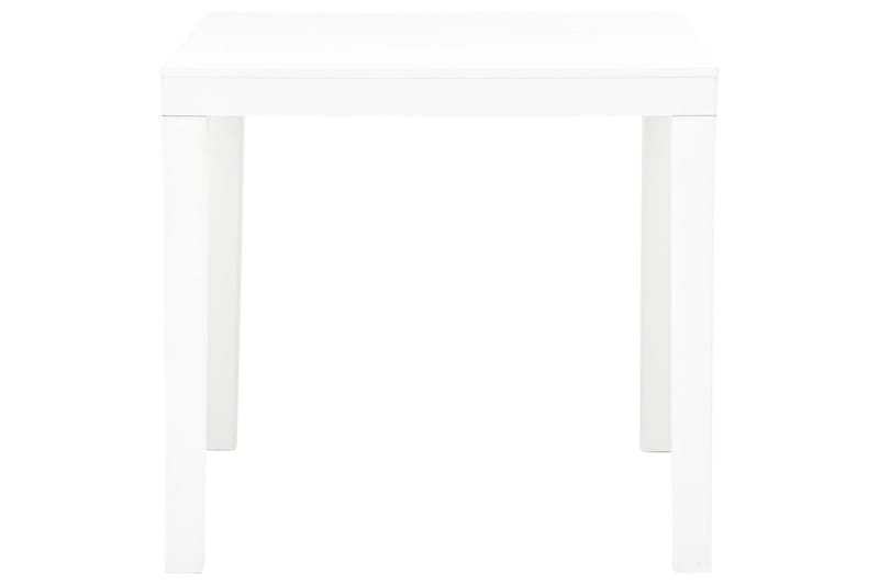 Havebord 78x78x72 cm Plastik Hvid - Hvid - Havemøbler - Havebord - Spisebord & havebord