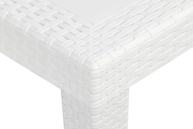 Havebord 79 X 79 X 72 Cm Plastik Rattanlook Hvid - Hvid - Havemøbler - Havebord - Spisebord & havebord