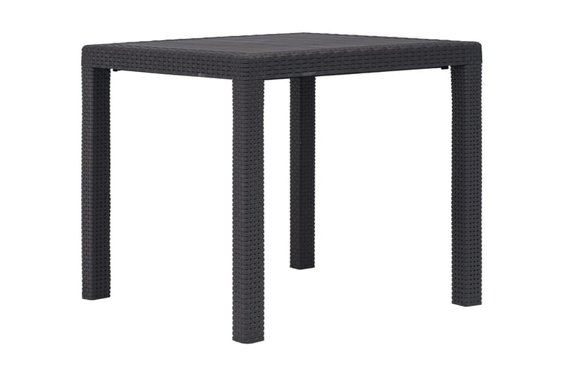 Havebord 79 X 79 X 72 Cm Plastik Rattanlook Brun - Brun - Havemøbler - Havebord - Spisebord & havebord