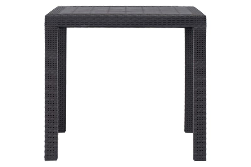 Havebord 79 X 79 X 72 Cm Plastik Rattanlook Brun - Brun - Havemøbler - Havebord - Spisebord & havebord